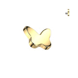 Titanium Internally Threaded Butterfly Dermal Anchor Surface Top
