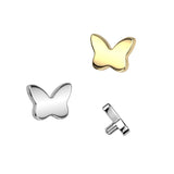 Titanium Internally Threaded Butterfly Dermal Anchor Surface Top