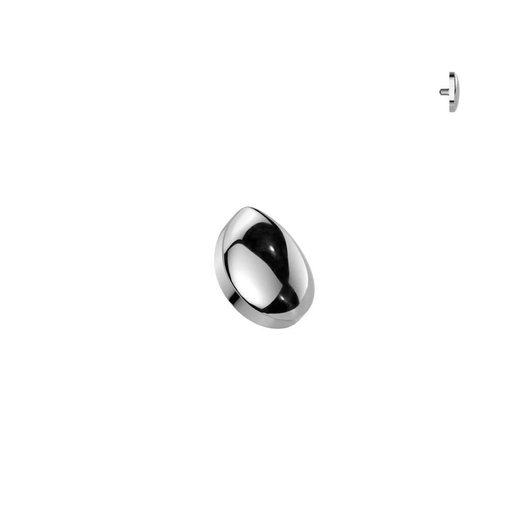 Titanium Internally Threaded Teardrop Dermal Anchor Top 16G ...