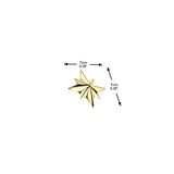 Titanium Starburst Dermal Anchor Surface Barbell Tops