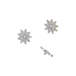 Titanium Internally Threaded Dermal Anchor Top CZ Petals Flower Tragus
