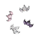 16G Titanium Internally Threaded Dermal Anchor Top Marquise CZ Tragus