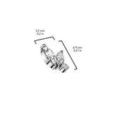 16G Titanium Internally Threaded Dermal Anchor Top Marquise Round CZ Tragus
