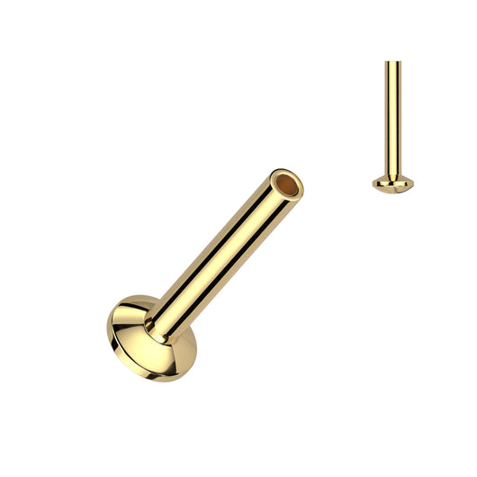 Titanium Threadless Push In 3mm Convex Back Labret Stud Pin