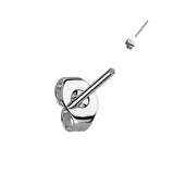 1 Pc Titanium Threadless Push In Earring Stud Post With Butterfly Back 20ga