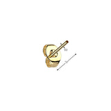1 Pc Titanium Threadless Push In Earring Stud Post With Butterfly Back 20ga