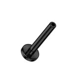 Titanium 18G Threadless Push In 3mm Flat Back Nose Labret Stud Pin