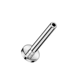 Titanium 18G Threadless Push In 3mm Flat Back Nose Labret Stud Pin