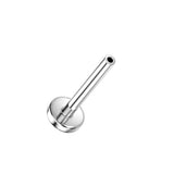 Titanium Threadless Push In 4mm Base Flat Back Stud Pins Labret Tragus 16G