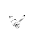 Titanium Threadless Push In 4mm Base Flat Back Stud Pins Labret Tragus 16G