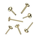 Titanium Threadless Push In Lined CZ Spider Top Labret Tragus 18G