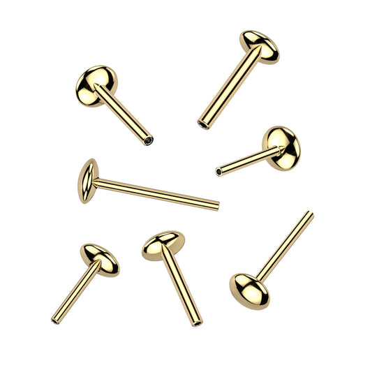 Titanium Threadless Push In Convex Base Labret Stud Post