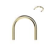 Titanium Threadless Push In U Hoop Barbell Pin For Nose Tragus Eyebrow