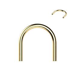 Titanium Threadless Push In U Hoop Barbell Pin For Nose Tragus Eyebrow