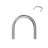Titanium Threadless Push In U Hoop Barbell Pin For Nose Tragus Eyebrow