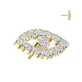 Titanium Threadless Floating Convex Base Evil Eye Top Belly Button Ring