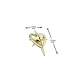 Titanium Threadless Push In Heart & Cross Replacement For Lip Ear