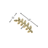Titanium Threadless Push In Leaf Top For Lip Cartilage Tragus Helix