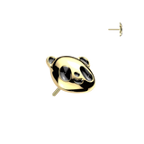 Titanium Threadless Push in Panda Top Labret Cartilage Tragus Earring