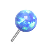 Titanium Threadless Push In Round Opal Top Replacement For Lip Belly