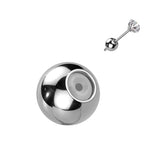 1 Pc Titanium Earring Back With Silicone Center
