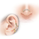 Brass 2mm Crystal Nose Ear Chain Connector