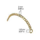 2mm Stainless Steel Nose Ear Chain Connector