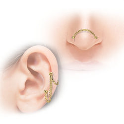 2mm Stainless Steel Nose Ear Chain Connector