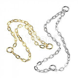 Titanium Nose Ear Double Chain Connector With 2 O-Ring