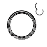 Precision Forward Facing Faceted Hinged Segment Hoop Rings