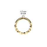 Precision Forward Facing Faceted Hinged Segment Hoop Rings