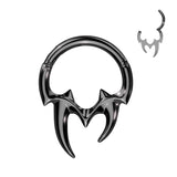 All 316L Surgical Steel Tribal Fang Hinged Hoop Segment Rings Nose Septum