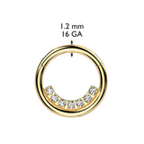 High Precision CNC Set Lined CZ Segment Hoop Ring Nose Septum Ear Cartilage