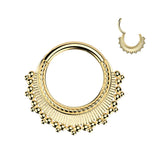 All 316L Ball Cluster Wide Fan Hinged Segment Hoop Ring