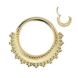 All 316L Ball Cluster Wide Fan Hinged Segment Hoop Ring