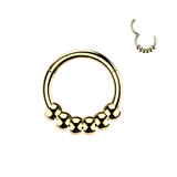 5 Ball Hinged Segment Hoop Ring for Nose Ear Lobe Tragus
