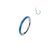 Hight quality Opal Line Hinged Segment Hoop Rings Tragus Ear Cartilage
