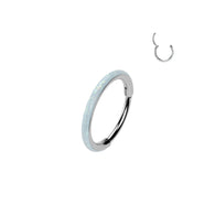 Hight quality Opal Line Hinged Segment Hoop Rings Tragus Ear Cartilage