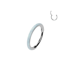 Hight quality Opal Line Hinged Segment Hoop Rings Tragus Ear Cartilage