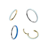 Hight quality Opal Line Hinged Segment Hoop Rings Tragus Ear Cartilage