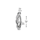 Paved CZ Twist Hinged Comfortable Belly Button Ring
