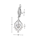 Dancing Heart CZ Dangle Hinged Clicker Belly Button Ring