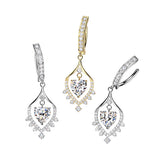 Dancing Heart CZ Dangle Hinged Clicker Belly Button Ring