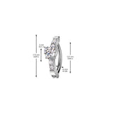 CNC CZ and Heart CZ Center Hinged Hoop Belly Button Ring