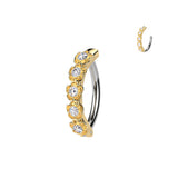 CZ Flowers Hinged Comfortable Belly Button Ring