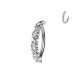 316L Hinged Belly Button Ring With "X" and "O"