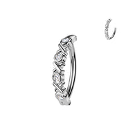 316L Hinged Belly Button Ring With 