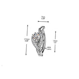 316L Hinged Belly Button Ring With Pave CZ & Large Teardrop CZ