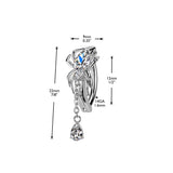 Spider & Tear Drop CZ Dangle Hinged Comfortable Belly Button Ring