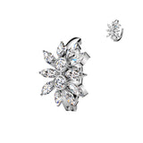316L Marquise CZ Cluster Hinged Belly Button Ring